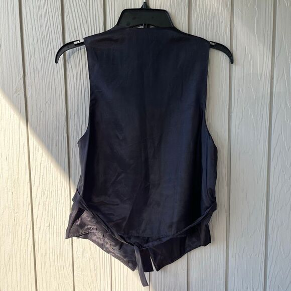 VTG S & U Leather Fashions Black Suede Vest Sz S – Western Snap Front - Picture 10 of 11